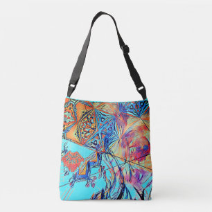 Apostate Colourful 2 Sided Doodle Drawing Crossbody Bag