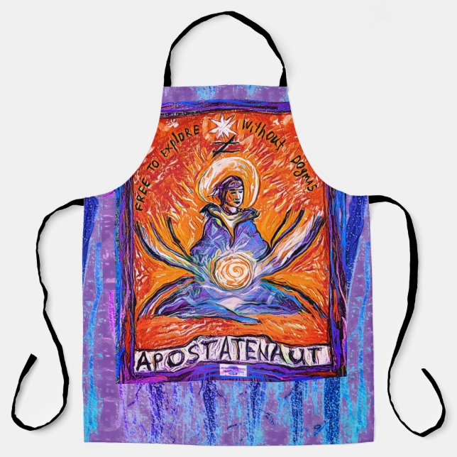 Apostatenaut - explore without dogmas Purple Apron (Front)