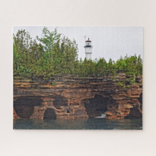 Apostle Islands - Devil's Island Lighthouse -16x20 Jigsaw Puzzle
