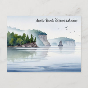 Apostle Islands National Lakeshore Watercolor Postcard