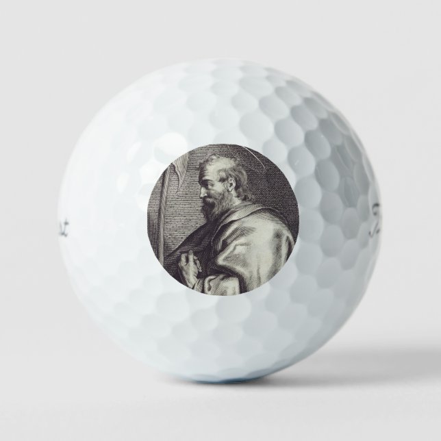 Apostle Matthew Evangelist and Witness of Christ Golf Balls (Front)