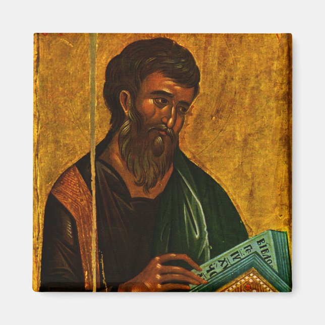 Apostle Matthew Orthodox Christian Byzantine Icon Magnet (Front)