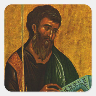 Apostle Matthew Orthodox Christian Icon Square Sticker