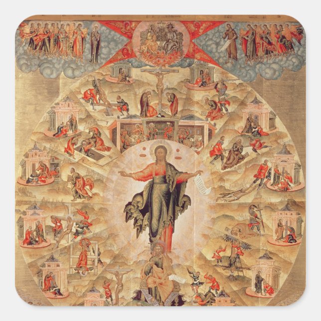 Apostle Preaching Square Sticker (Front)