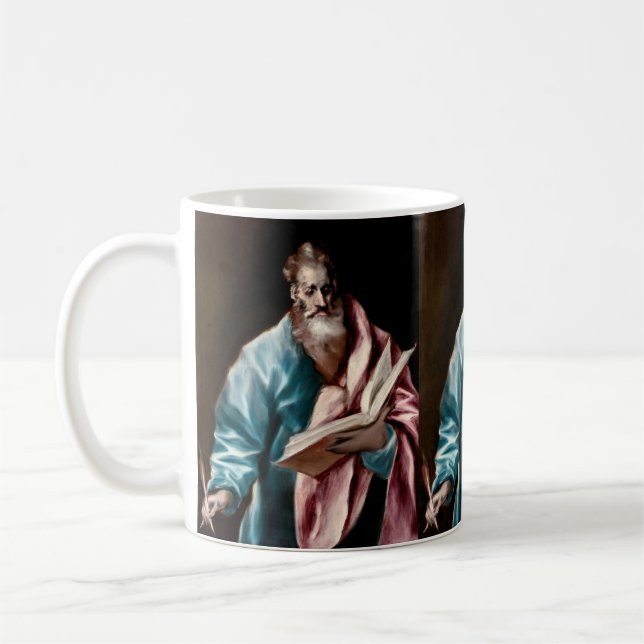 Apostle St. Matthew by El Greco Coffee Mug (Left)