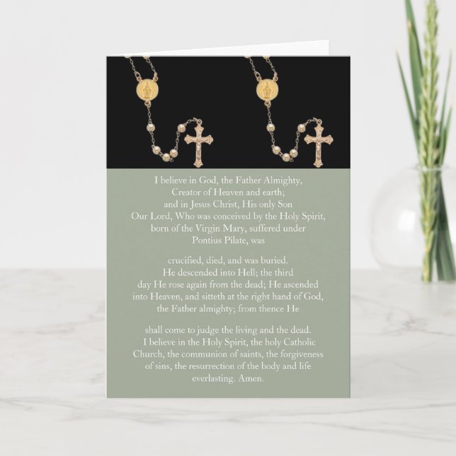 "Apostles Creed" Prayer Card (Front)