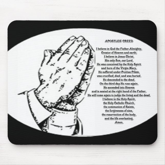 Apostles creed prayer mouse pad (Front)