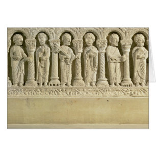 Apostles under Arcades, carved relief, c.1150 (sto
