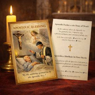 Apostolic Blessing Catholic Prayer Latin  Business Card