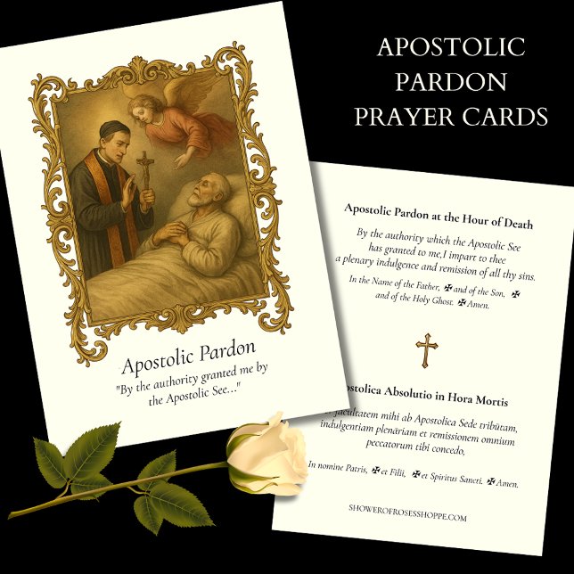 Apostolic Pardon Catholic Prayer Latin Short Form Business Card (Creator Uploaded)