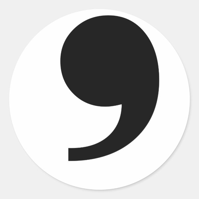 Apostrophe/Comma Sticker (Front)