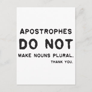 Apostrophe usage postcard