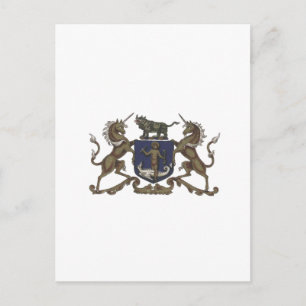Apothecaries Unicorn Crest Postcard