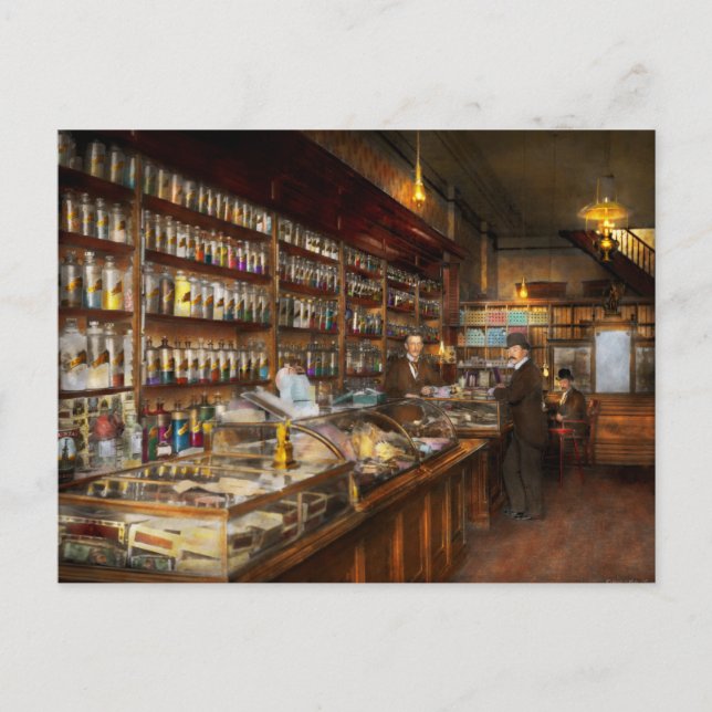 Apothecary - A vist to the chemist 1913 Postcard (Front)