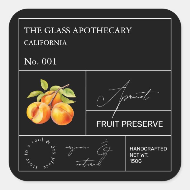 Apothecary Apricot Label (Front)