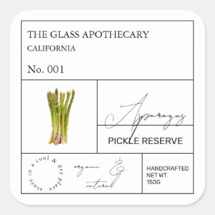Apothecary Asparagus Label
