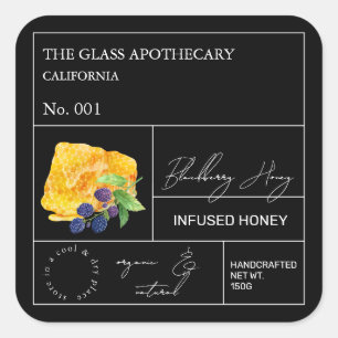 Apothecary Blackberry Infused Honey Label
