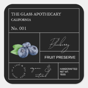 Apothecary Blueberry Label