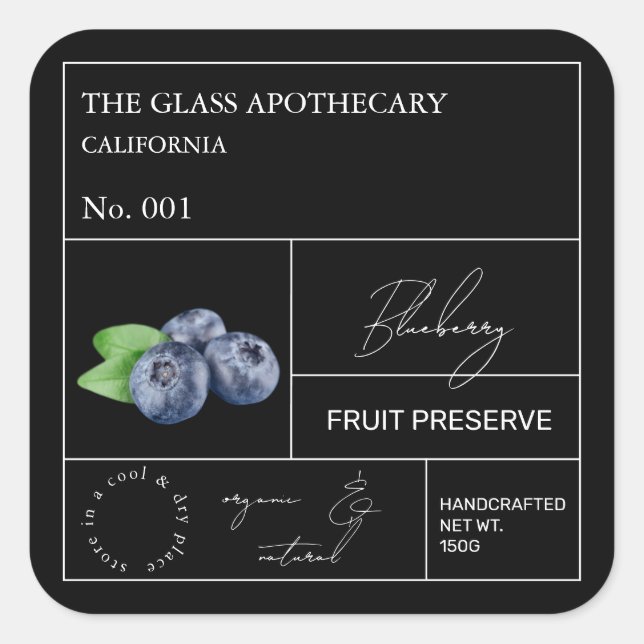 Apothecary Blueberry Label (Front)
