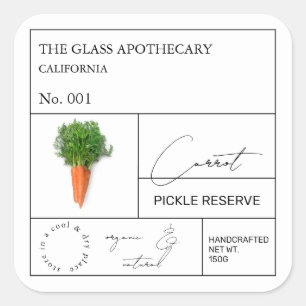 Apothecary Carrot Label