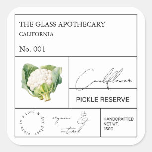 Apothecary Cauliflower Label