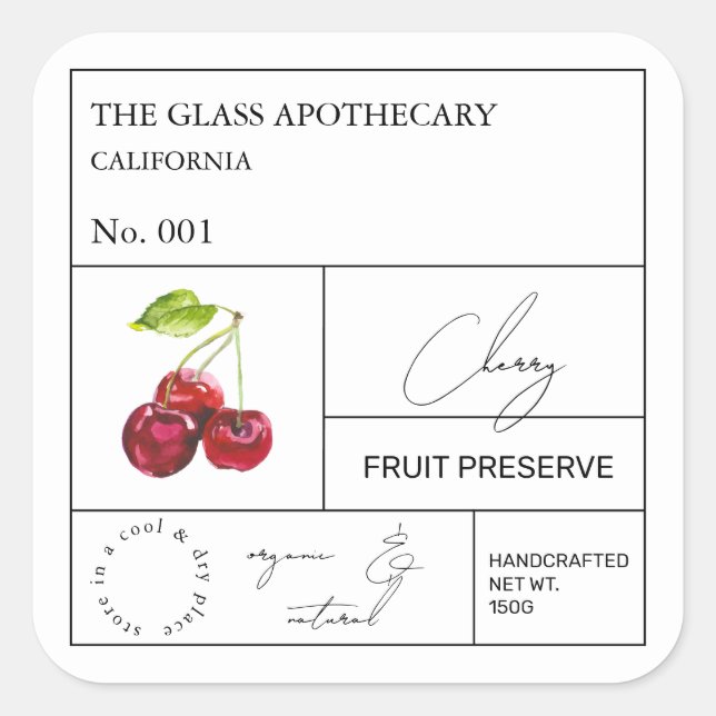 Apothecary Cherry Label (Front)