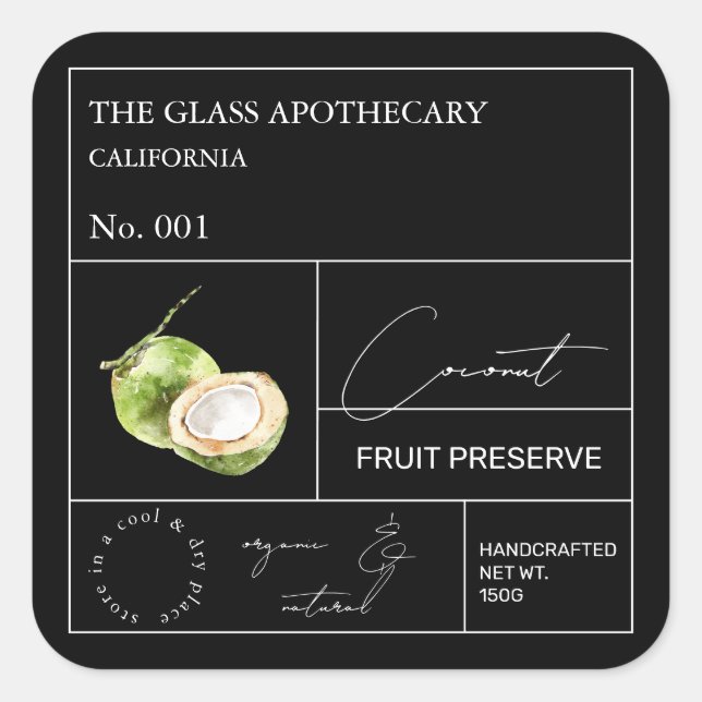 Apothecary Coconut Label (Front)