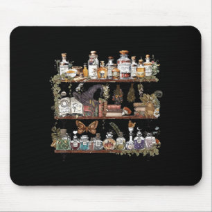 Apothecary Cupboard Herbs Botanical Witch Mystical Mouse Pad