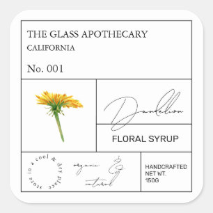 Apothecary Dandelion Label