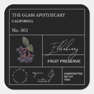 Apothecary Elderberry Label