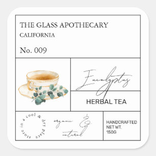 Apothecary Eucalyptus Herbal Tea  Label