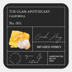 Apothecary Garlic Infused Honey Label