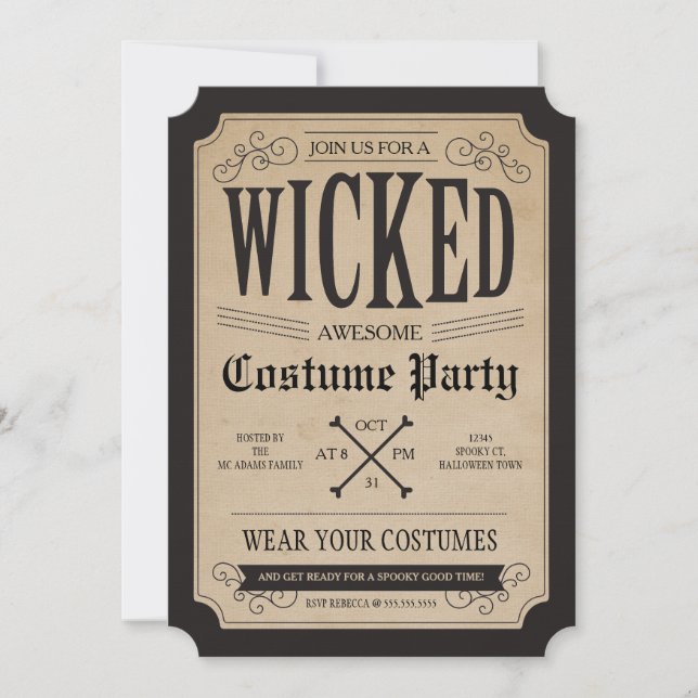 Apothecary Halloween Party Invite (Front)