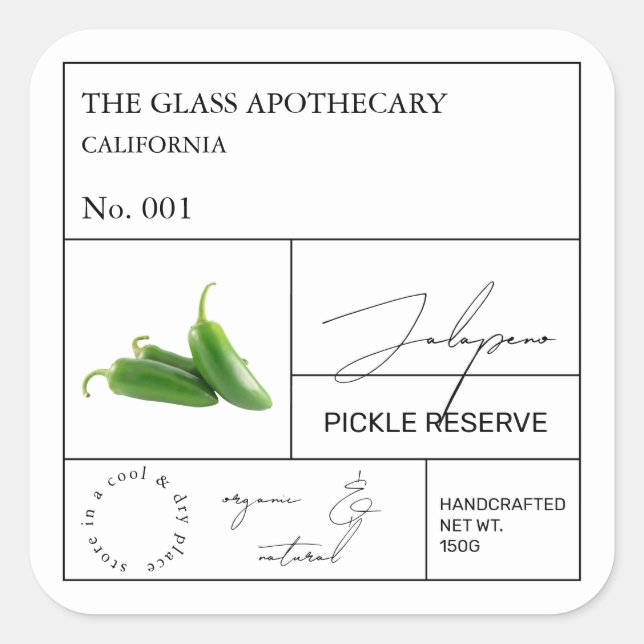 Apothecary Jalapeno Label (Front)