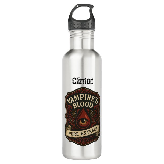 Apothecary Label Vampire's Blood Personalised 710 Ml Water Bottle (Front)