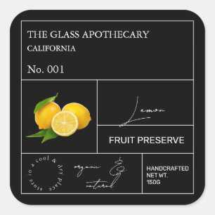 Apothecary Lemon Label
