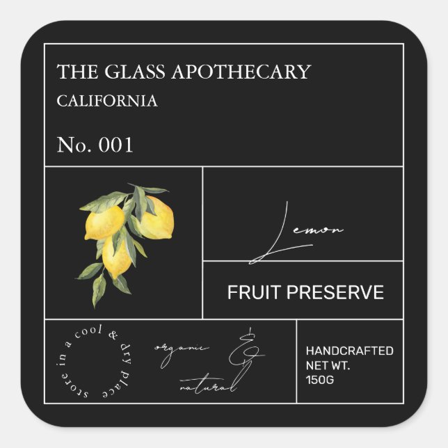Apothecary Lemon Label (Front)