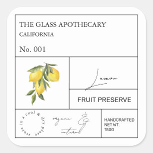 Apothecary Lemon Label