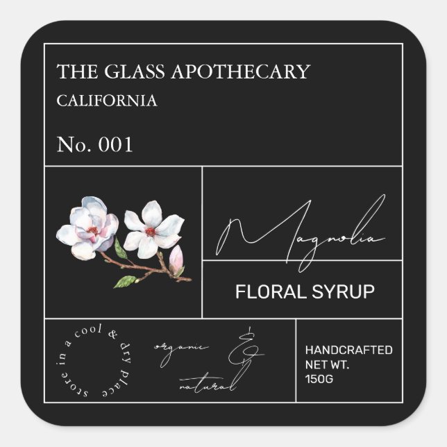 Apothecary Magnolia Label (Front)