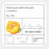 Apothecary Mango Infused Honey Label