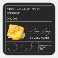 Apothecary Mango Infused Honey Label