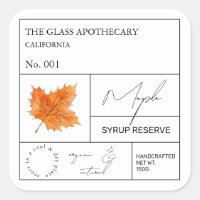 Apothecary Maple Syrup Label