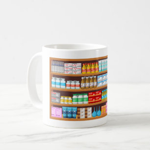 Apothecary Medicine Bottles and Supplies Pharmacy Coffee Mug