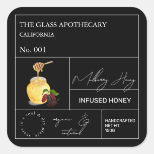 Apothecary Mulberry Infused Honey Label