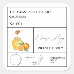 Apothecary Orange Infused Honey Label