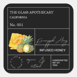 Apothecary Pineapple Infused Honey Label