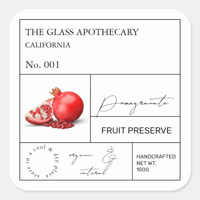 Apothecary Pomegranate Label (Front)