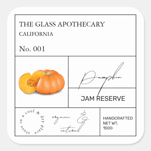 Apothecary Pumpkin Label (Front)