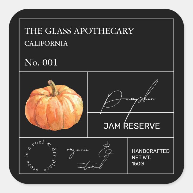 Apothecary Pumpkin Label (Front)
