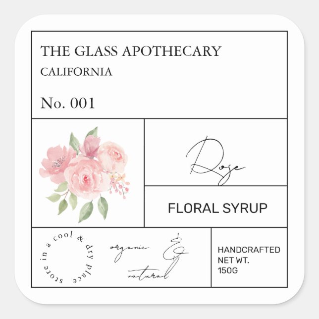 Apothecary Rose Label (Front)
